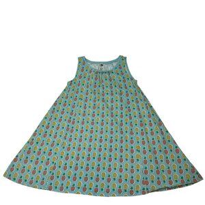 Tea Collection Girls Cotton Knee-Length Sleeveless Pineapple Dress Size 8